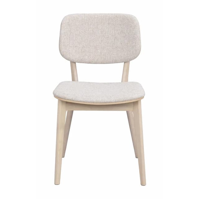 Barrett Esszimmerstuhl Weiß pigmentierte Eiche/Hellbeige