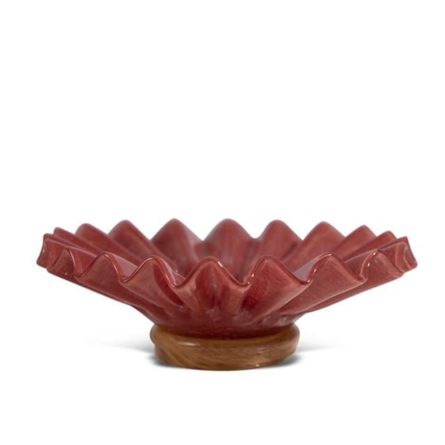 Lori Schale Bordeaux/Beige Ø18