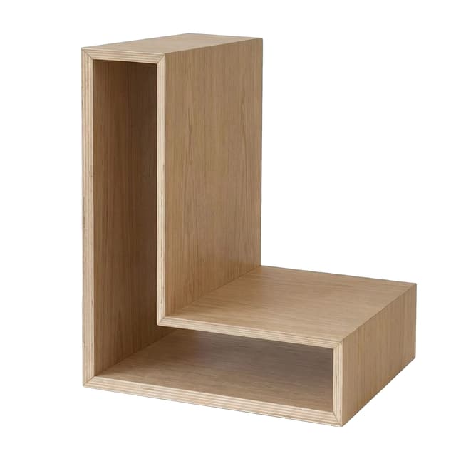 L-Shelf Bedside Table Walnut
