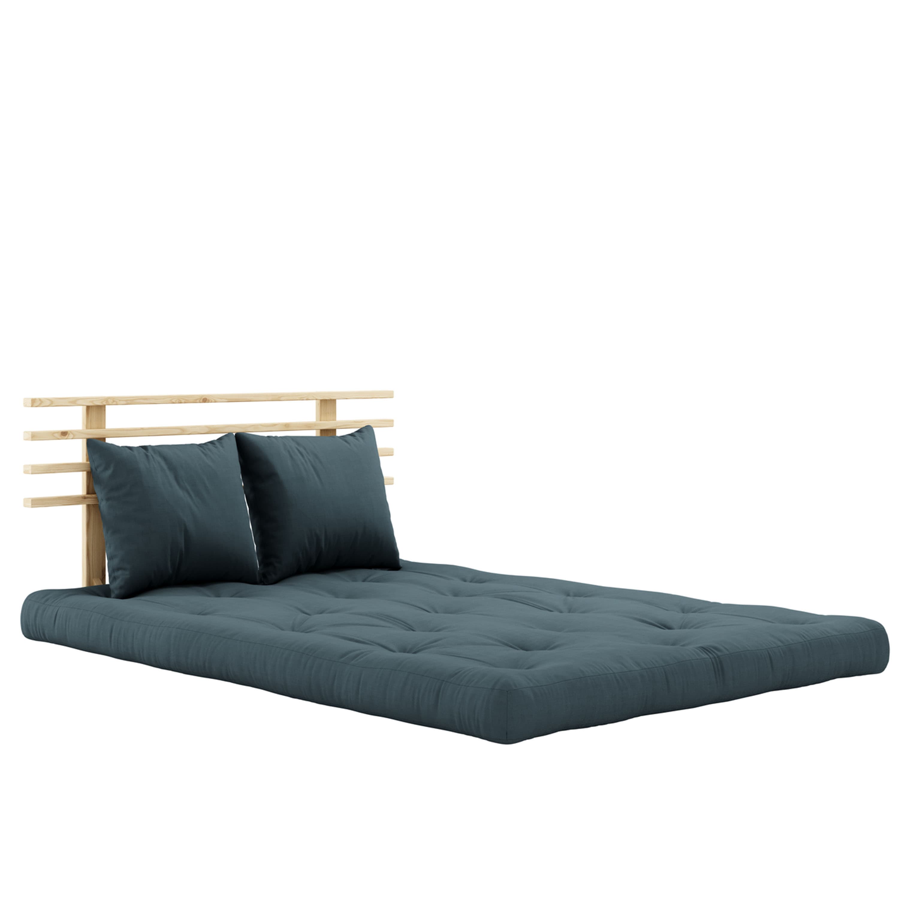 Shin Sano Schlafsofa Natur/Petrolblau 140cm