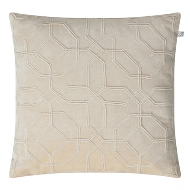 Nandi Kissenbezug Samt Beige 50x50