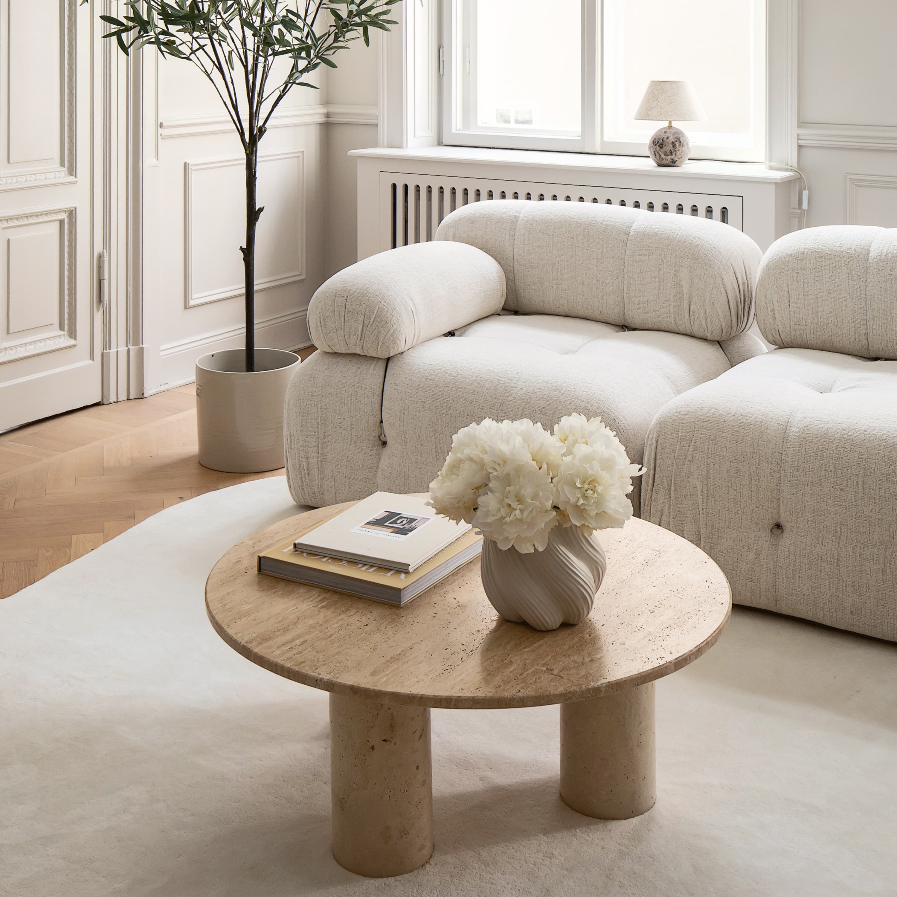 Valeri Couchtisch Travertin 85cm