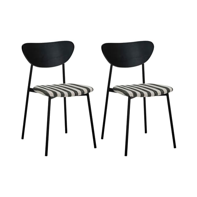 Must Stuhl Schwarz/Off-White 2er-Pack