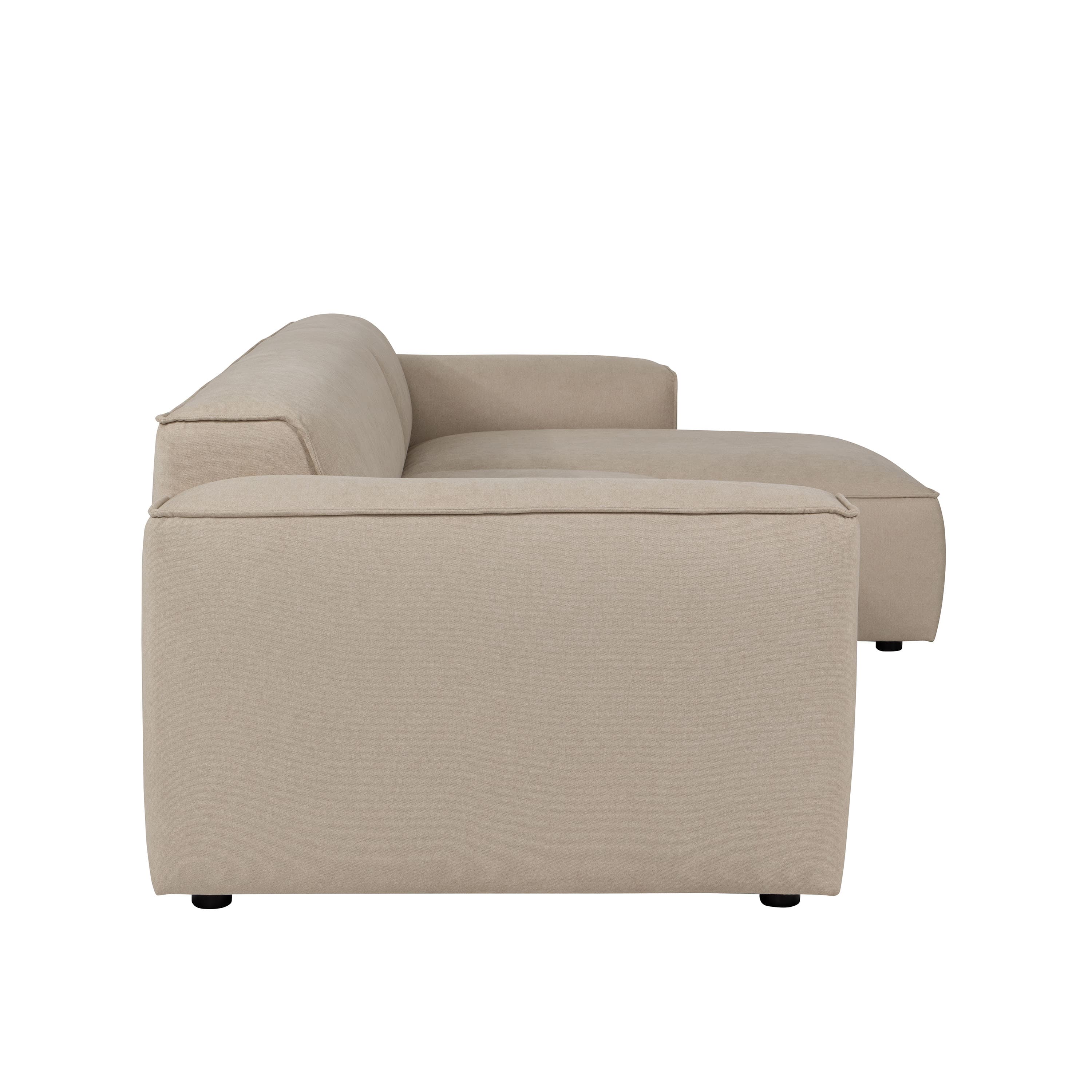 Bobbie 4-Sitzer Sofa mit Recamiere rechts Beige 322 cm