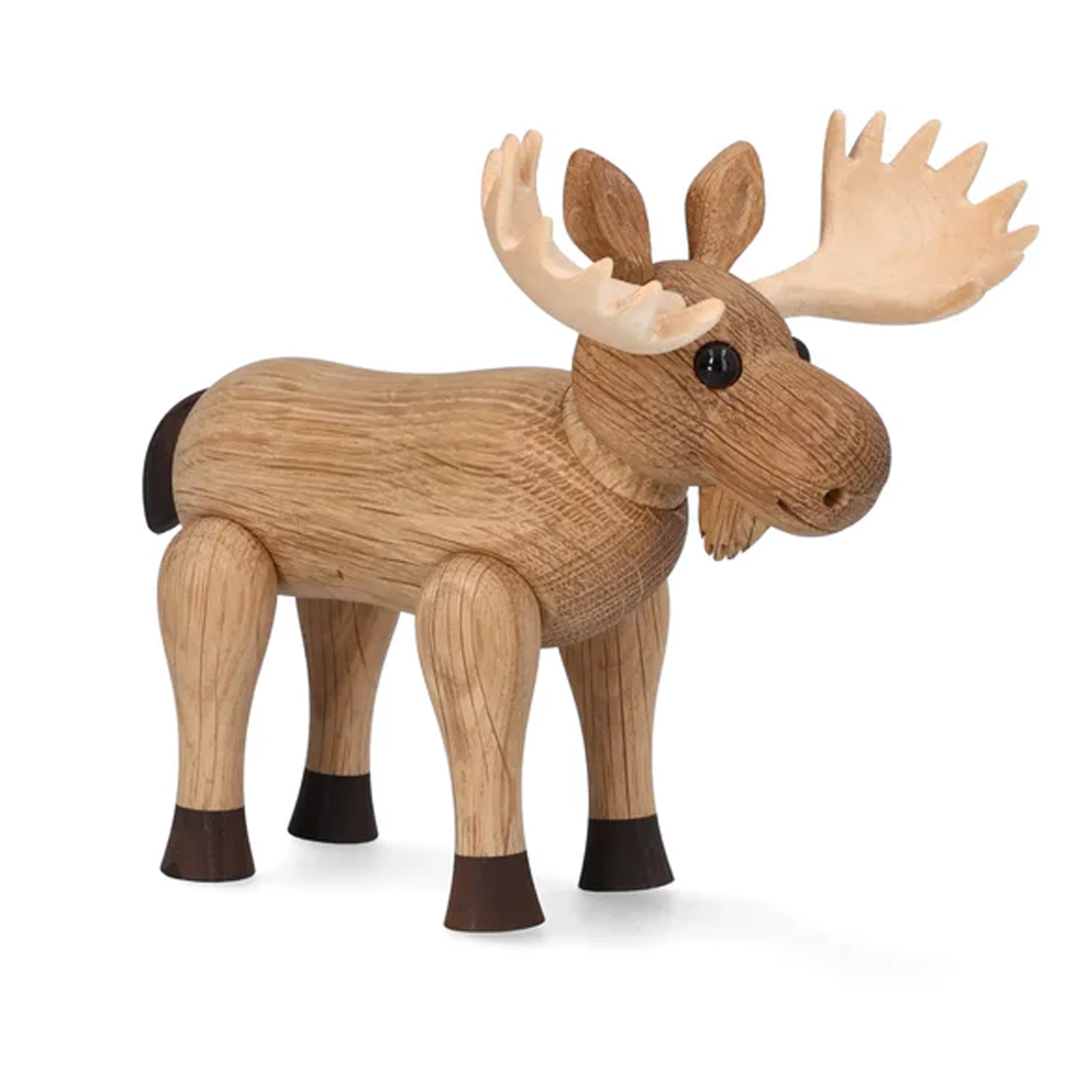 Harald Moose Decoration Oak 14cm