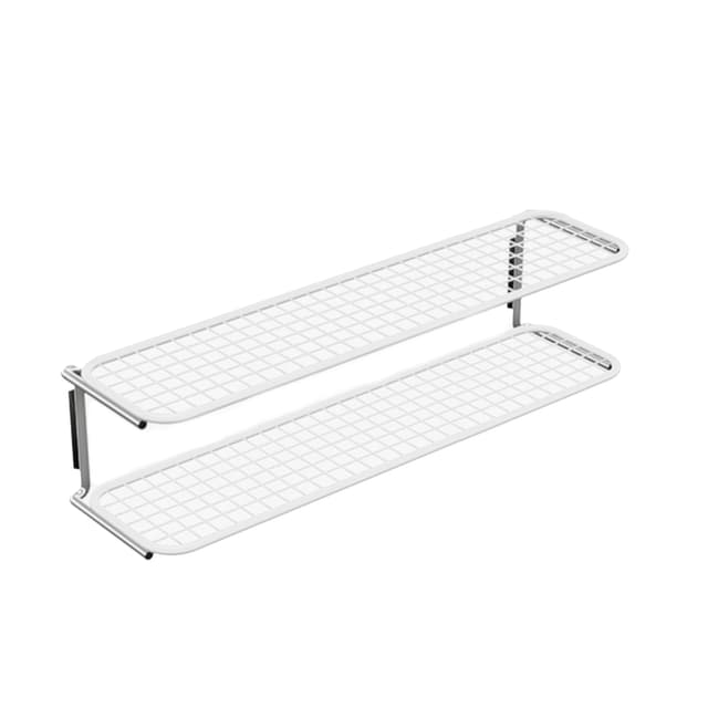Classic Schuhablage Doppel Weiß/Chrom 100cm
