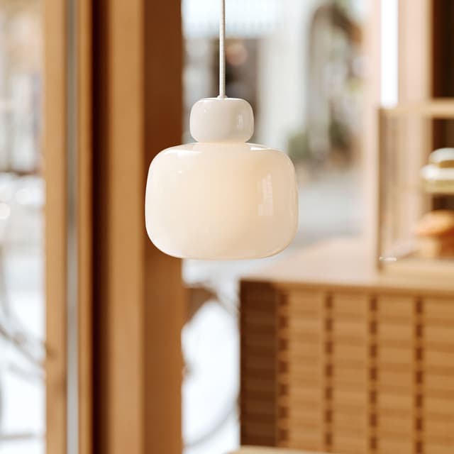Stone Ceiling Lamp Opal Triplex Glass Small