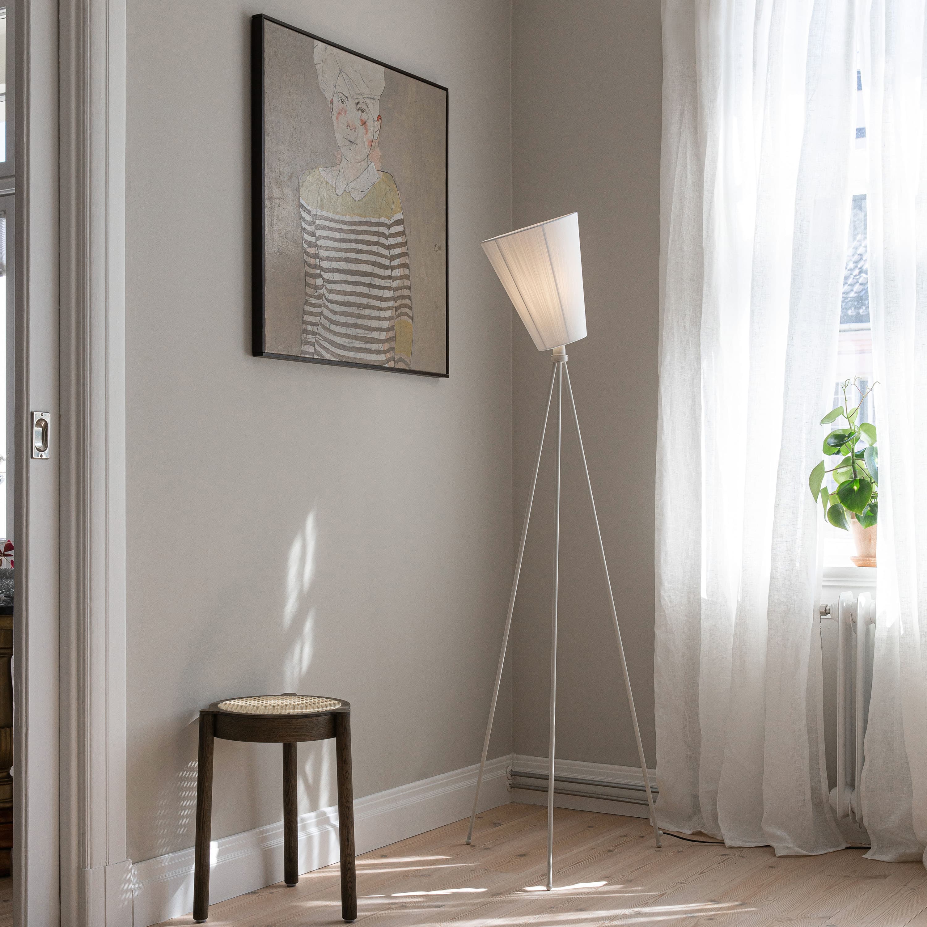 Oslo Wood Stehlampe Gestell White Matt