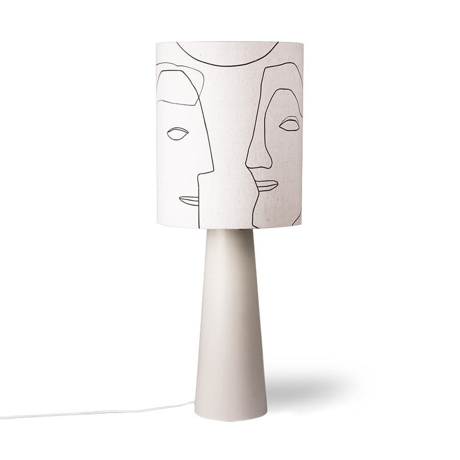 Cone Lamp Base Light Grey 55cm