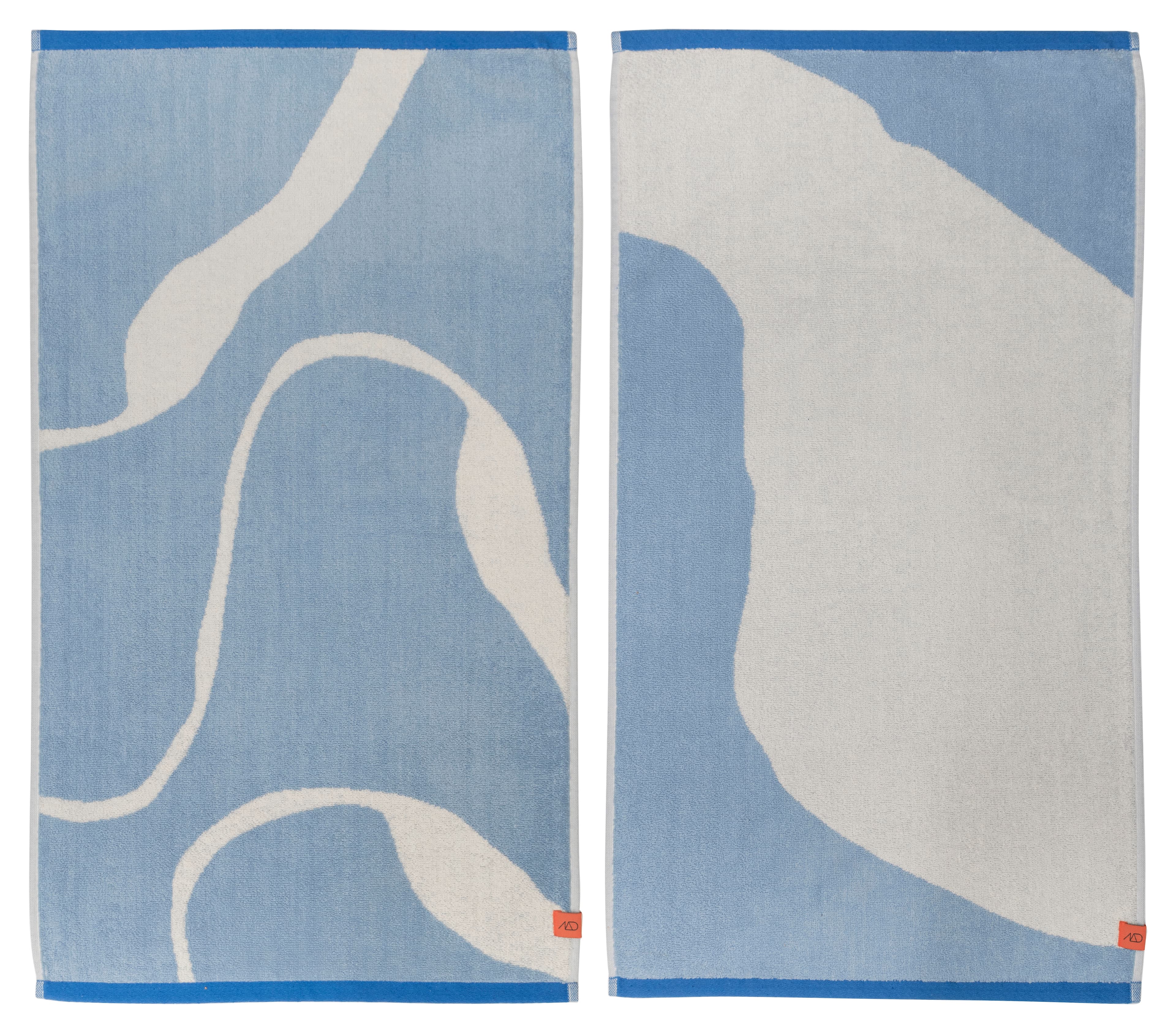 Nova Arte Handtuch Hellblau/Off-White 50x90 2er-Pack