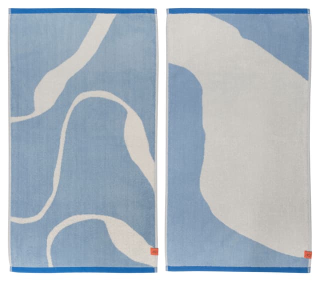 Nova Arte Handtuch Hellblau/Off-White 50x90 2er-Pack