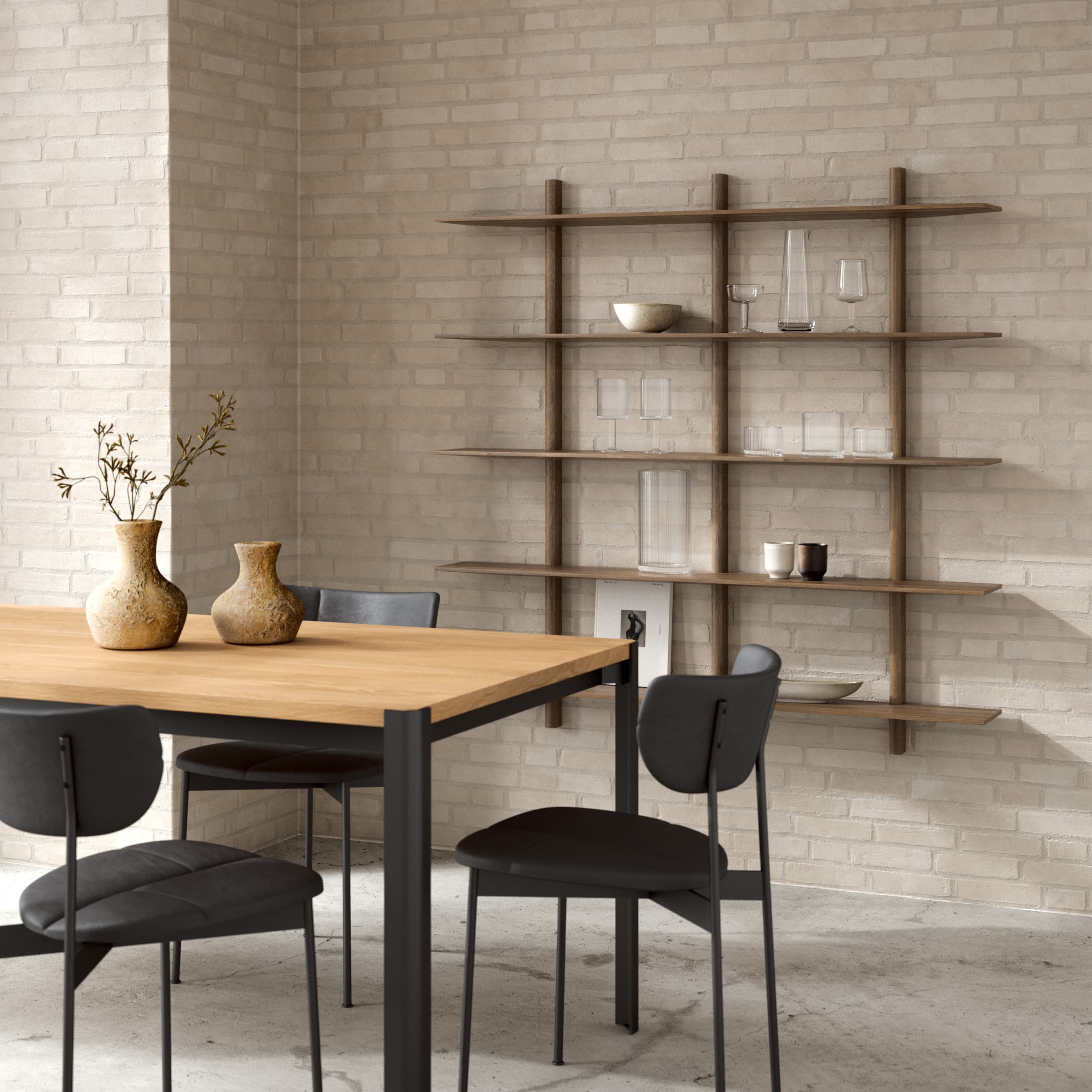 Noir Wandregal Dark Oil Oak XLarge