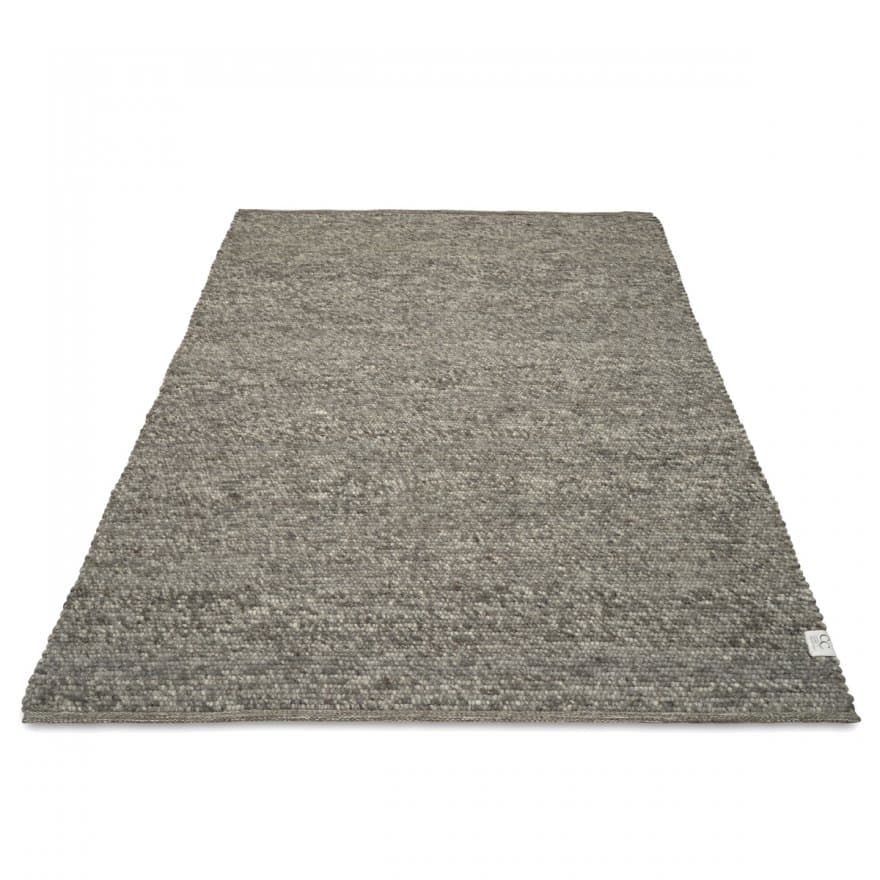 Merino Wool Rug Grey 140x200