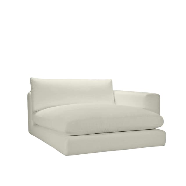 Capri 1,5-Sitzer-Chaiselongue-Modul mit rechter Armlehne Beige 142x184