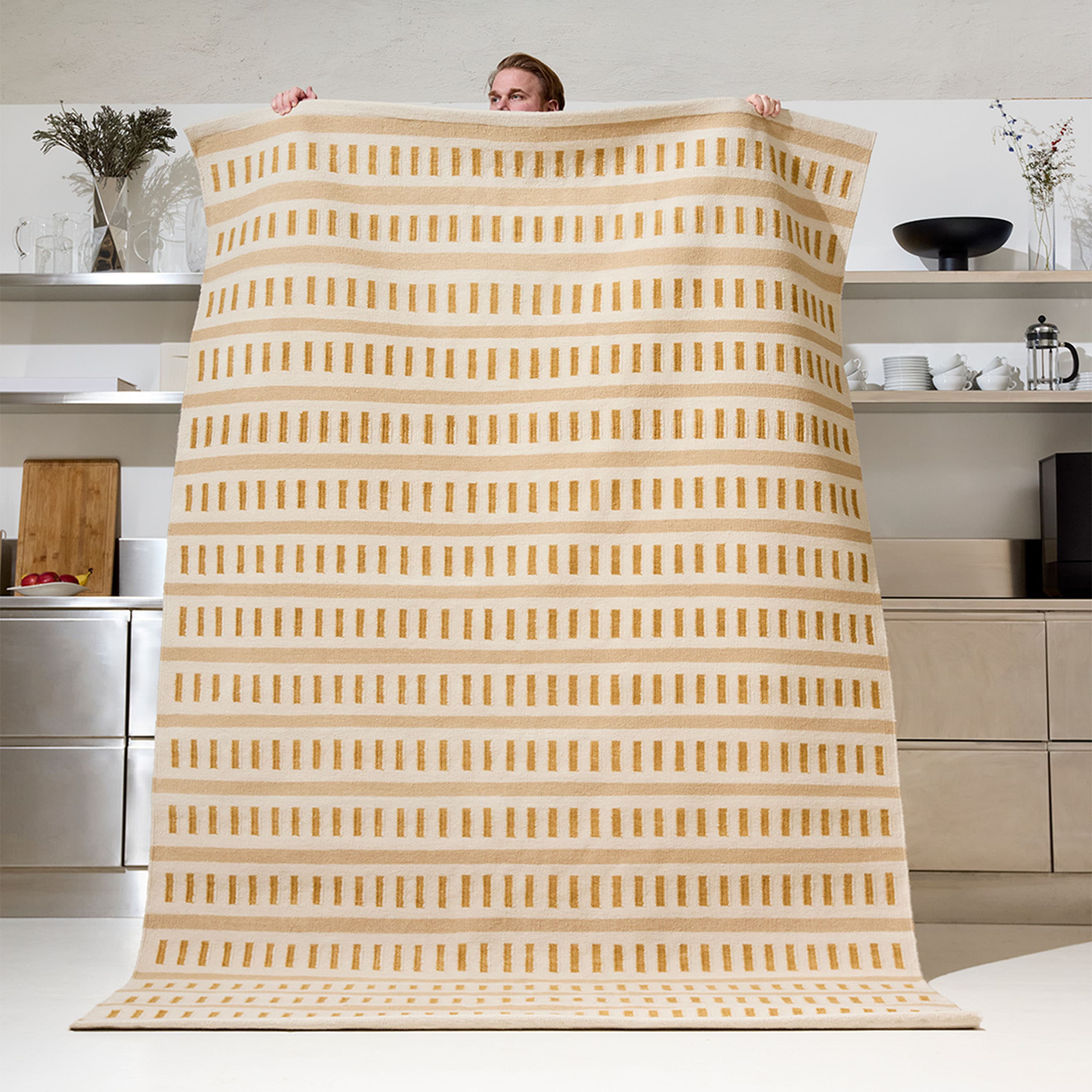 Ladakh Wollteppich Off White/Beige/Masala Yellow 180x270