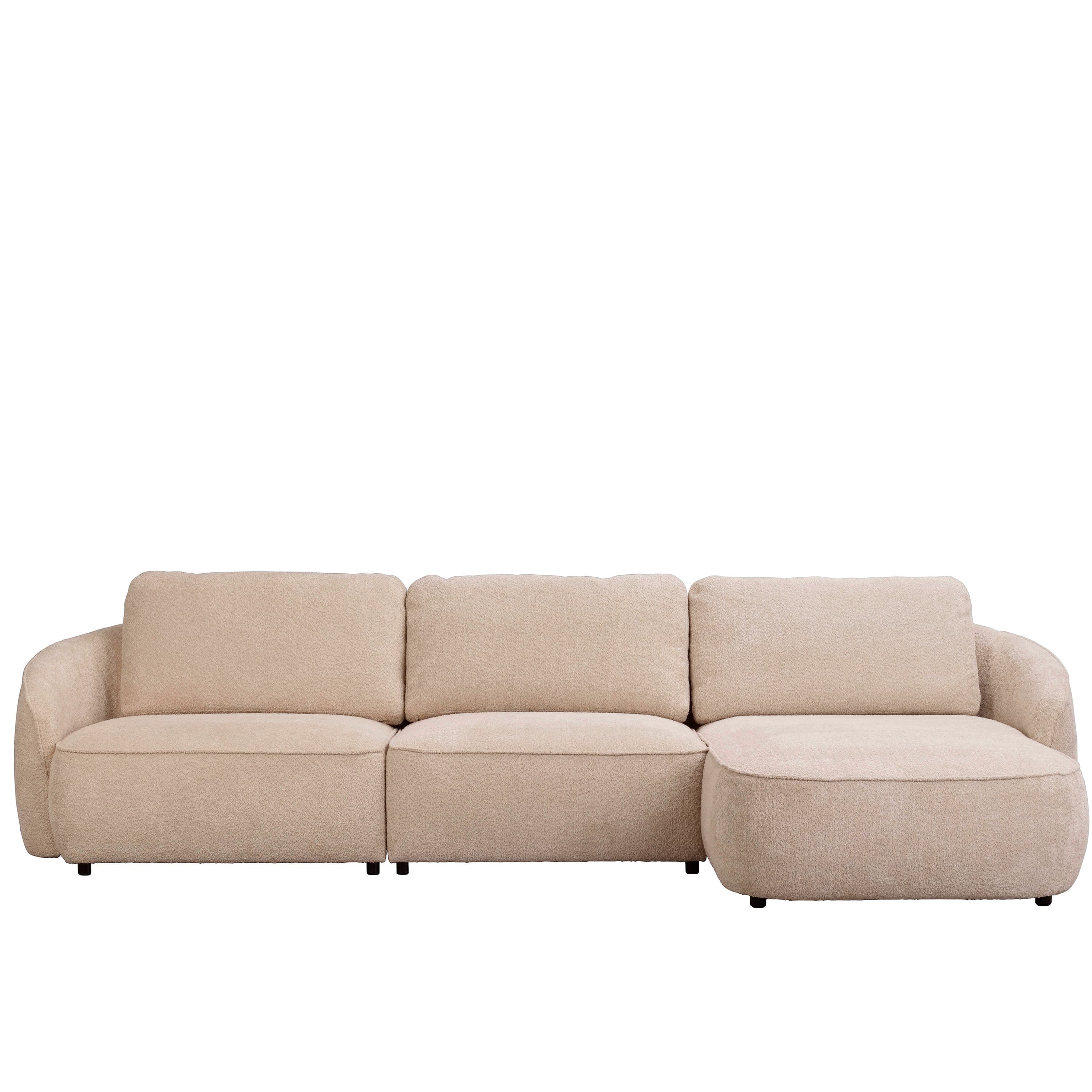 Norris 4-Sitzer Sofa Chaiselongue Rechts Hellbeige 319cm