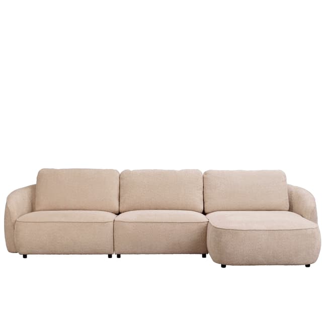 Norris 4-Sitzer Sofa Chaiselongue Rechts Hellbeige 319cm