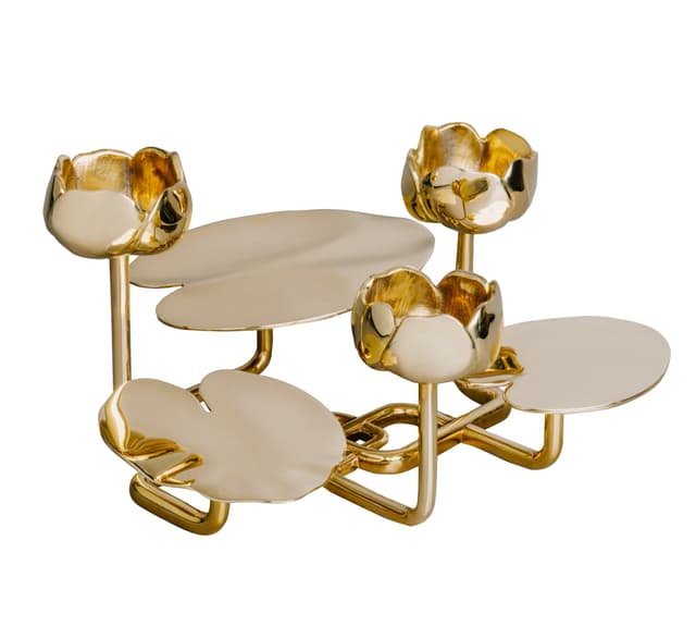 Ninfea Grande Candlestick Brass
