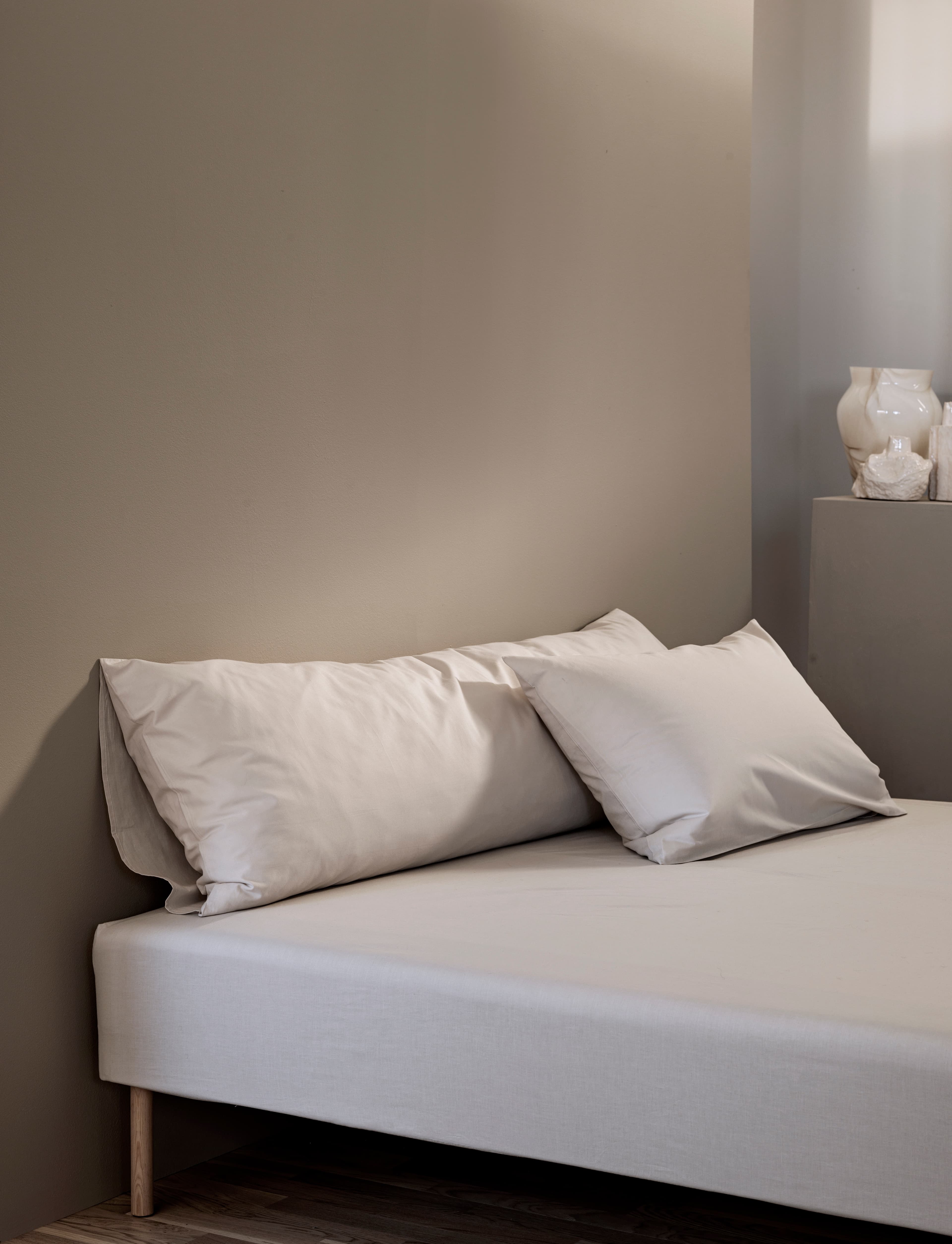 Pillowcase Cotton Beige 50x150
