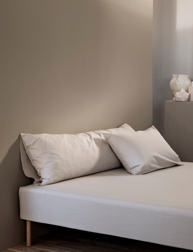 Pillowcase Cotton Beige 50x150