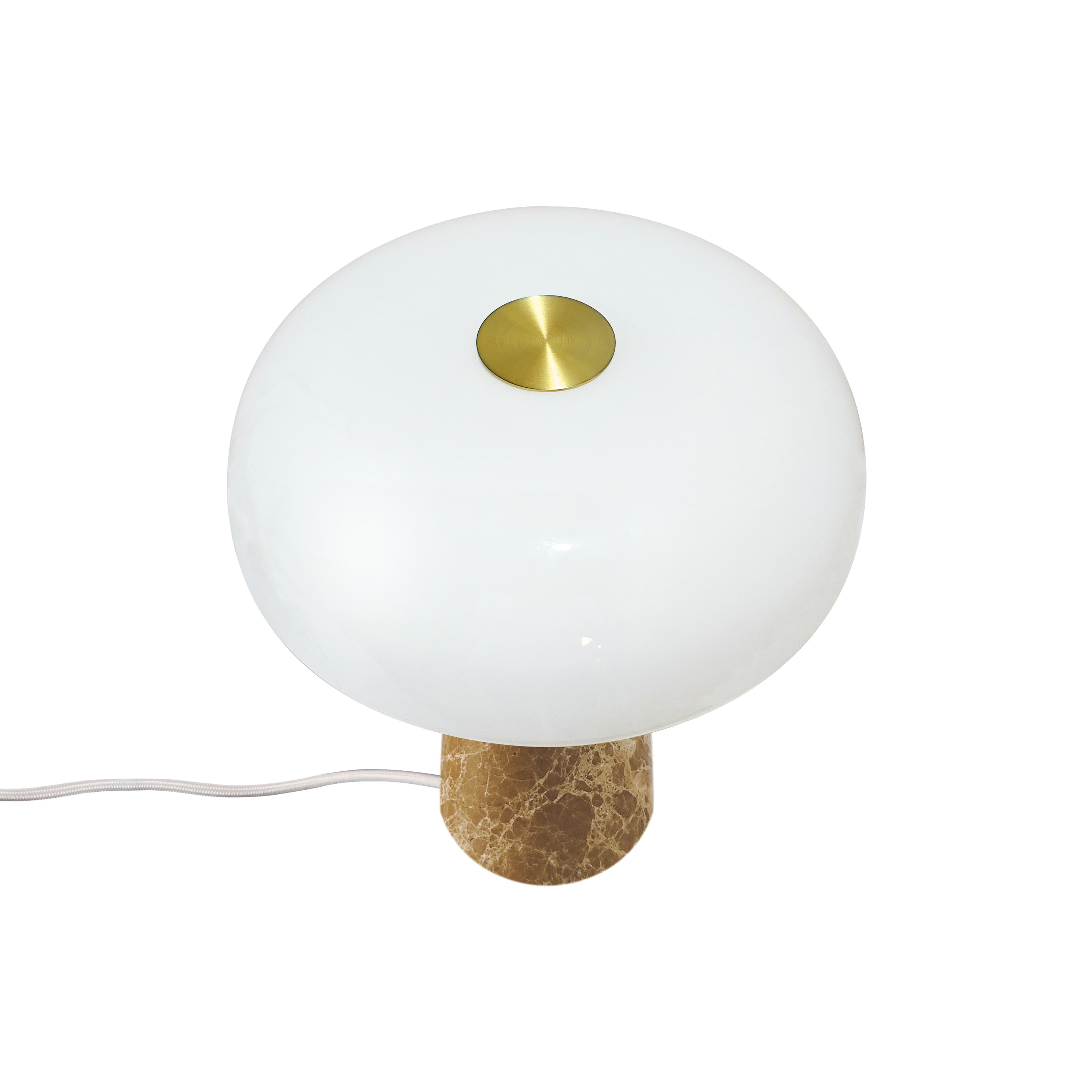 Glossy Mini Tischlampe Beige 24cm
