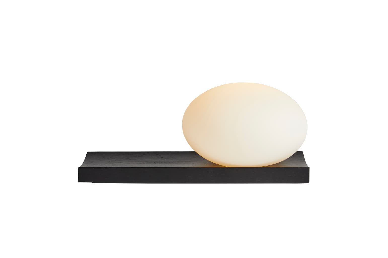 Dew Tisch-/Wandleuchte Opal/Schwarz Esche