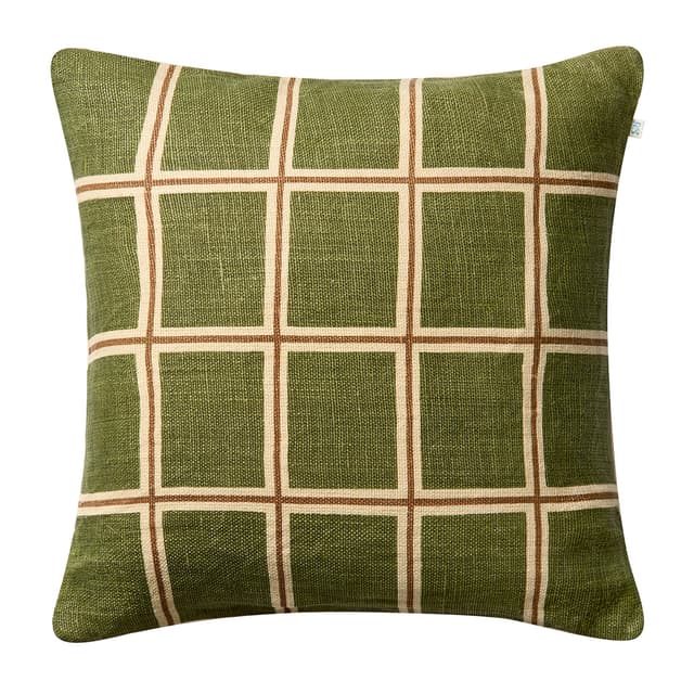Raha Kissenhülle Cactus Green/Taupe 50x50