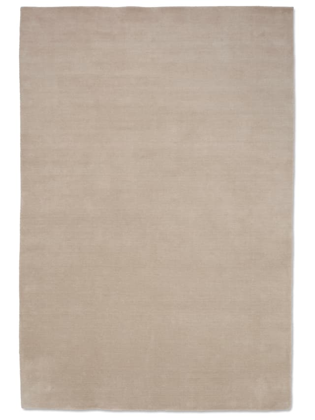 Solid Wollteppich Beige 170x230