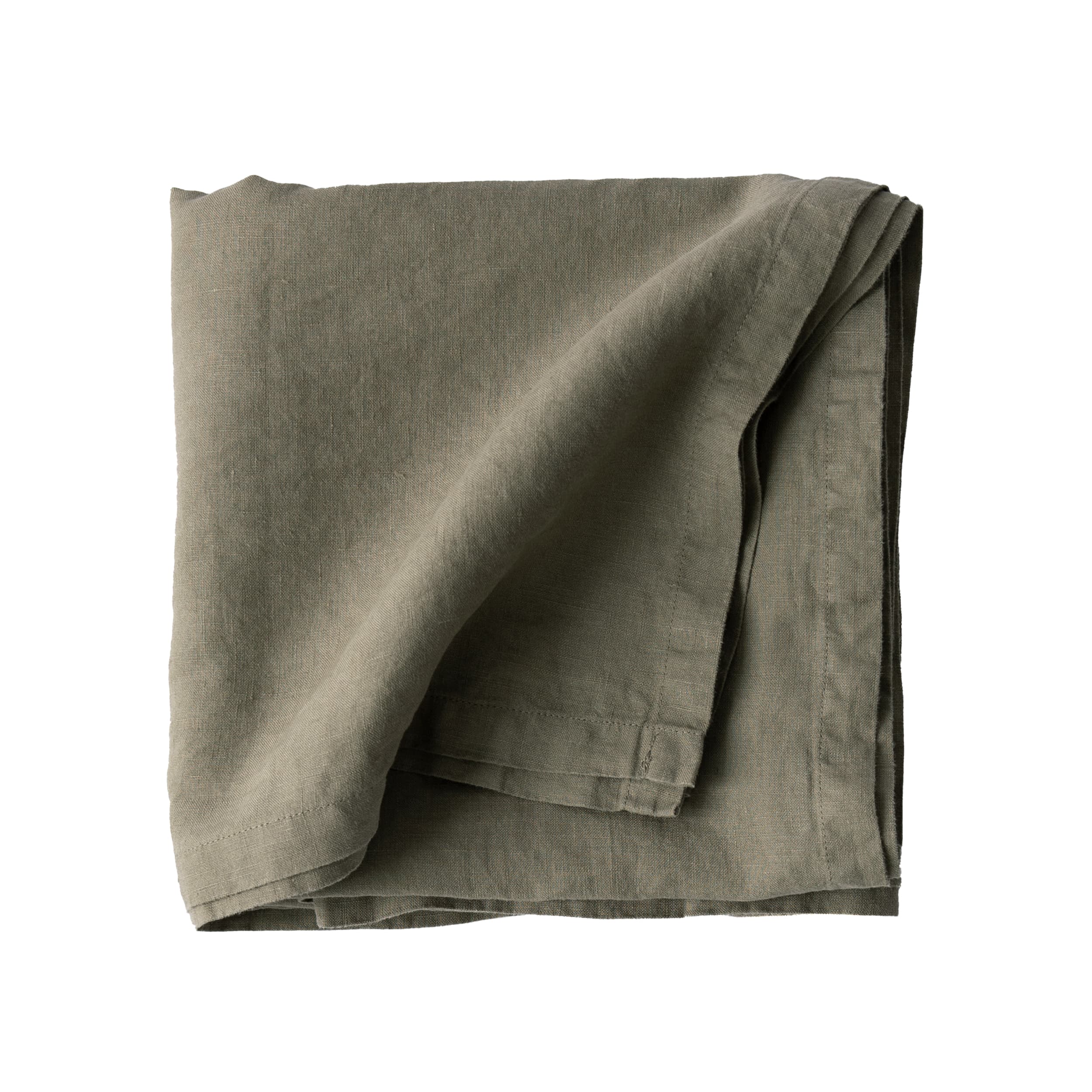 Leinentischdecke Olive 145x145