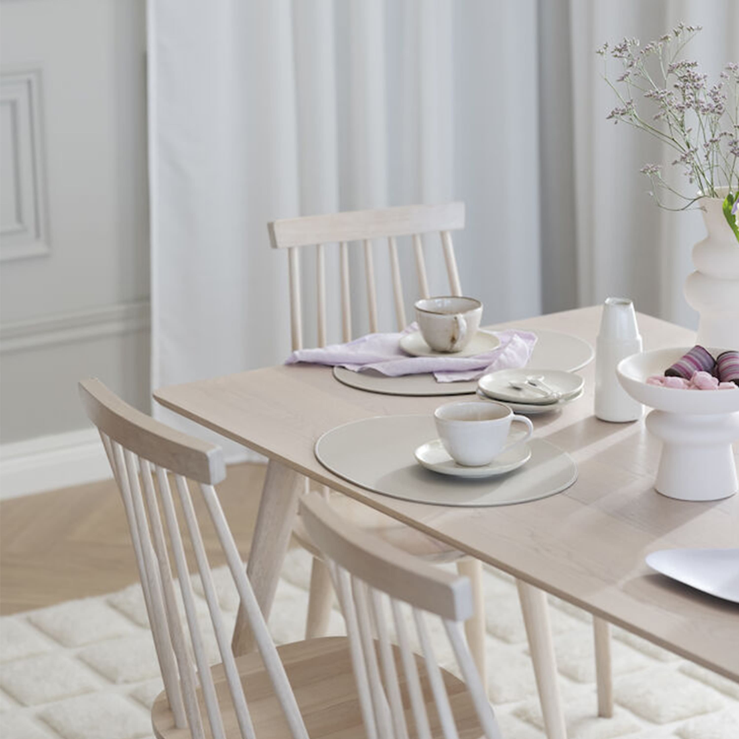 Yumi Dining Table White Pigmented 190cm