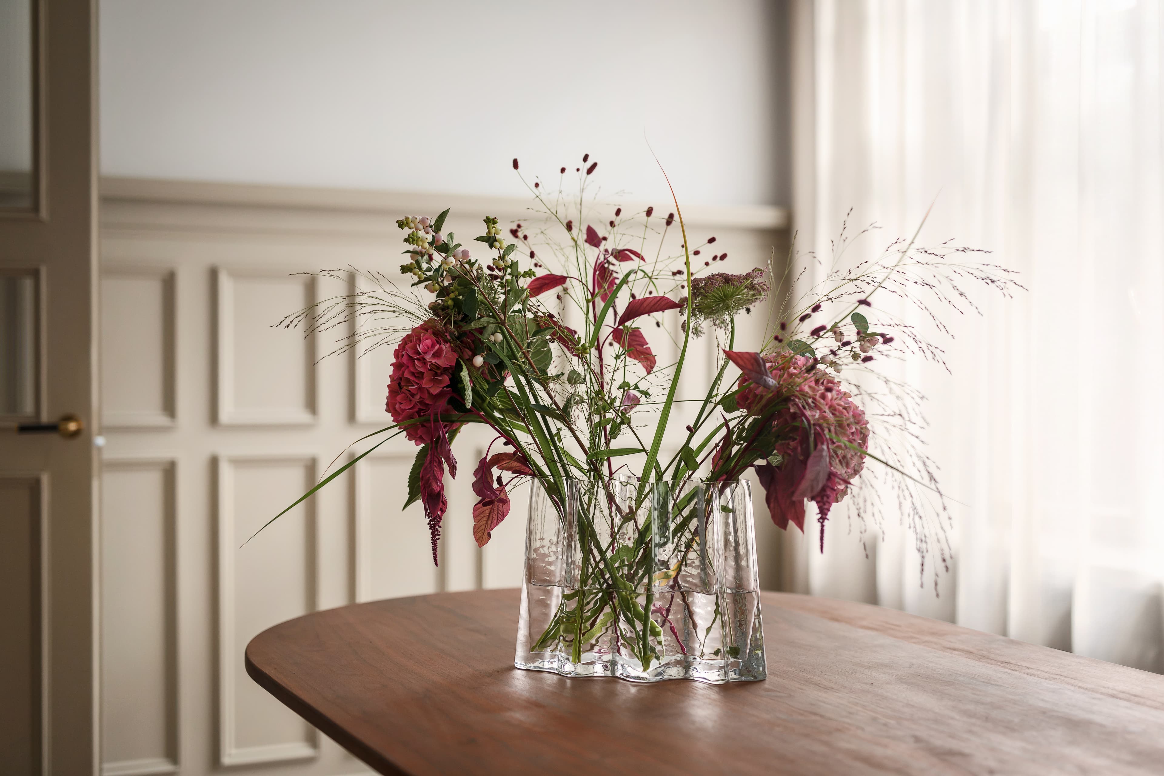 Gry Breite Vase, Klar, 24 cm