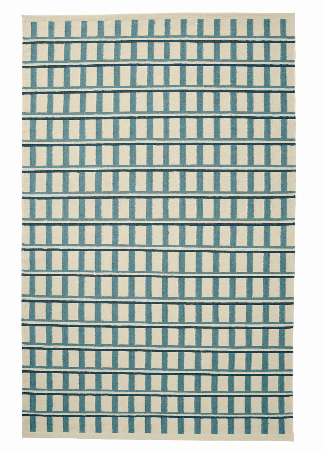 Mysore Ullmatta Off White/Heaven Blue/Blue 180x270