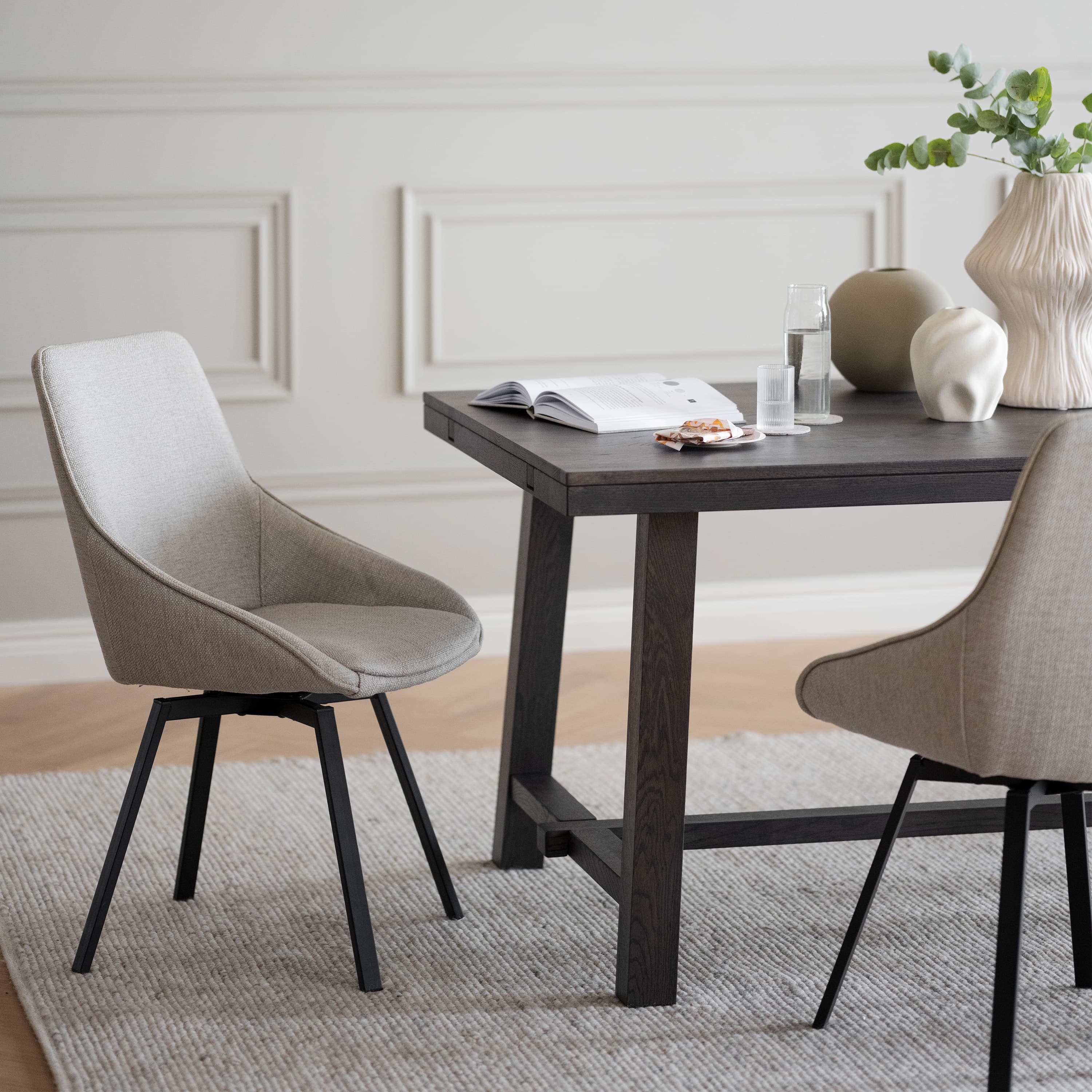 Brooklyn Dining Table Dark Brown Oak 220cm