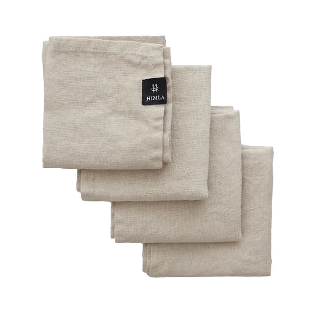 Sunshine Leinenserviette Ash, 4er-Pack