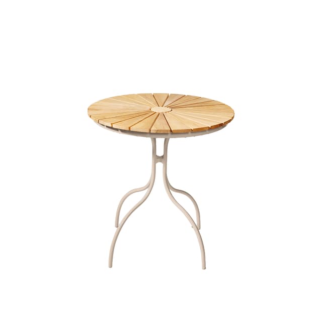 Ellen Café Table Sandy Grey/Teak Ø80