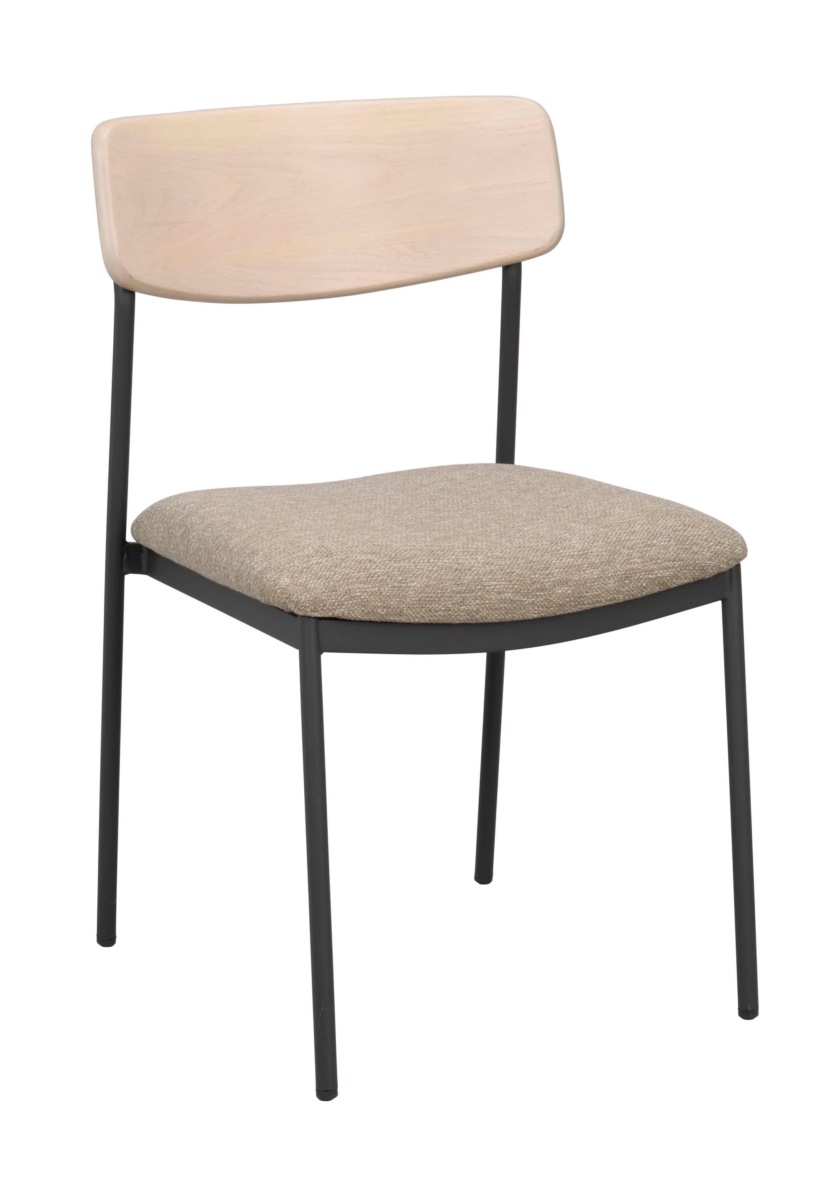 Maymont Esszimmerstuhl Weiß Pigmentierte Eiche/Dunkelbeige/Schwarz