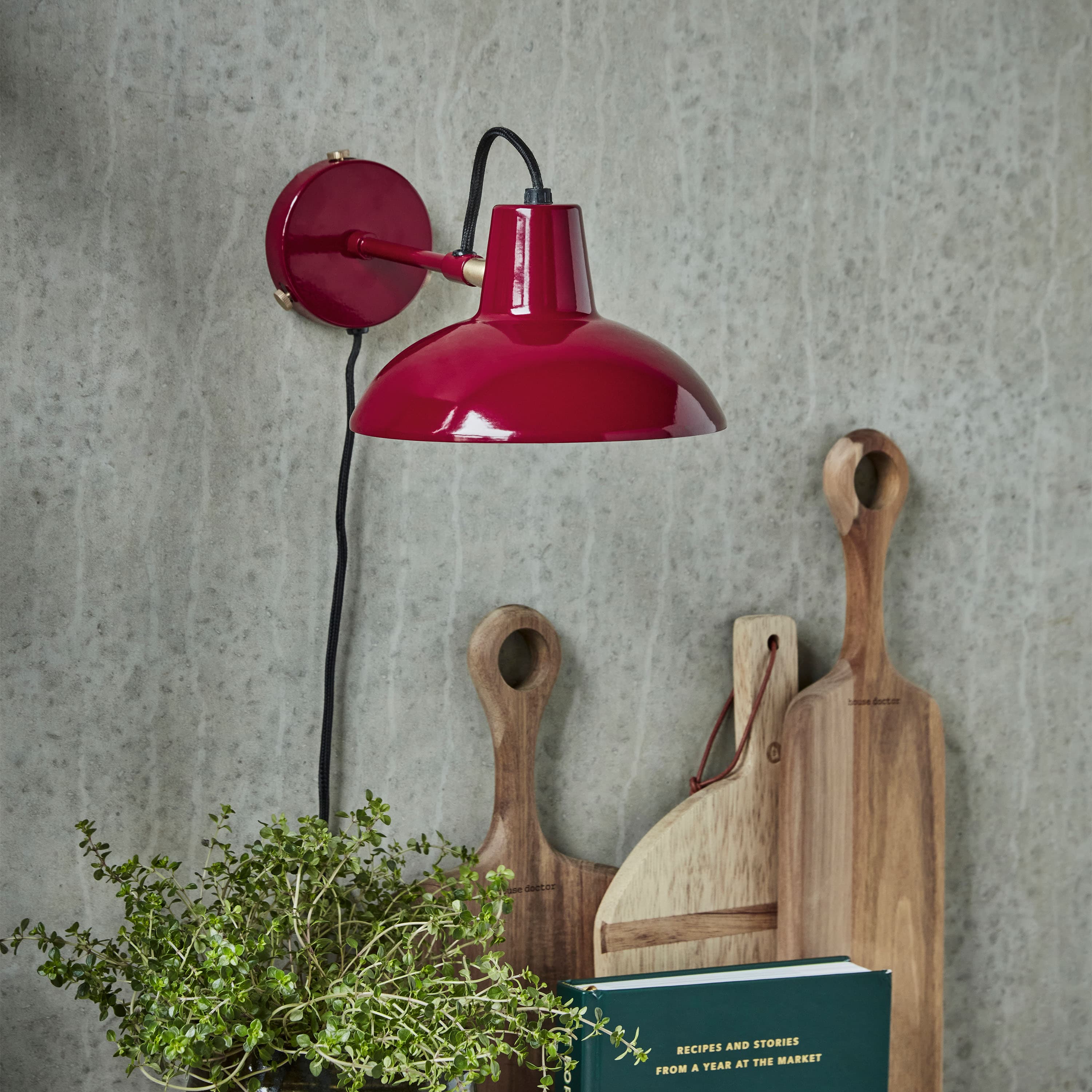 Desk Vägglampa Red