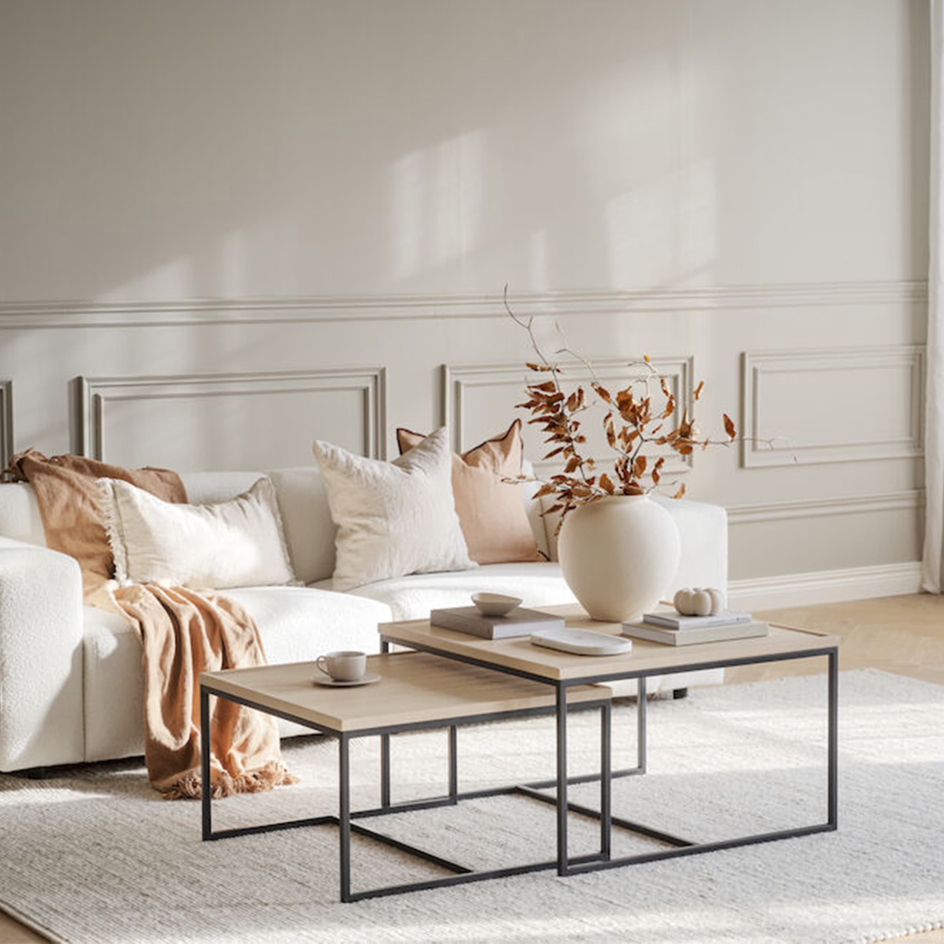 Deerfield Couchtisch Weiß pigmentiert 80 cm