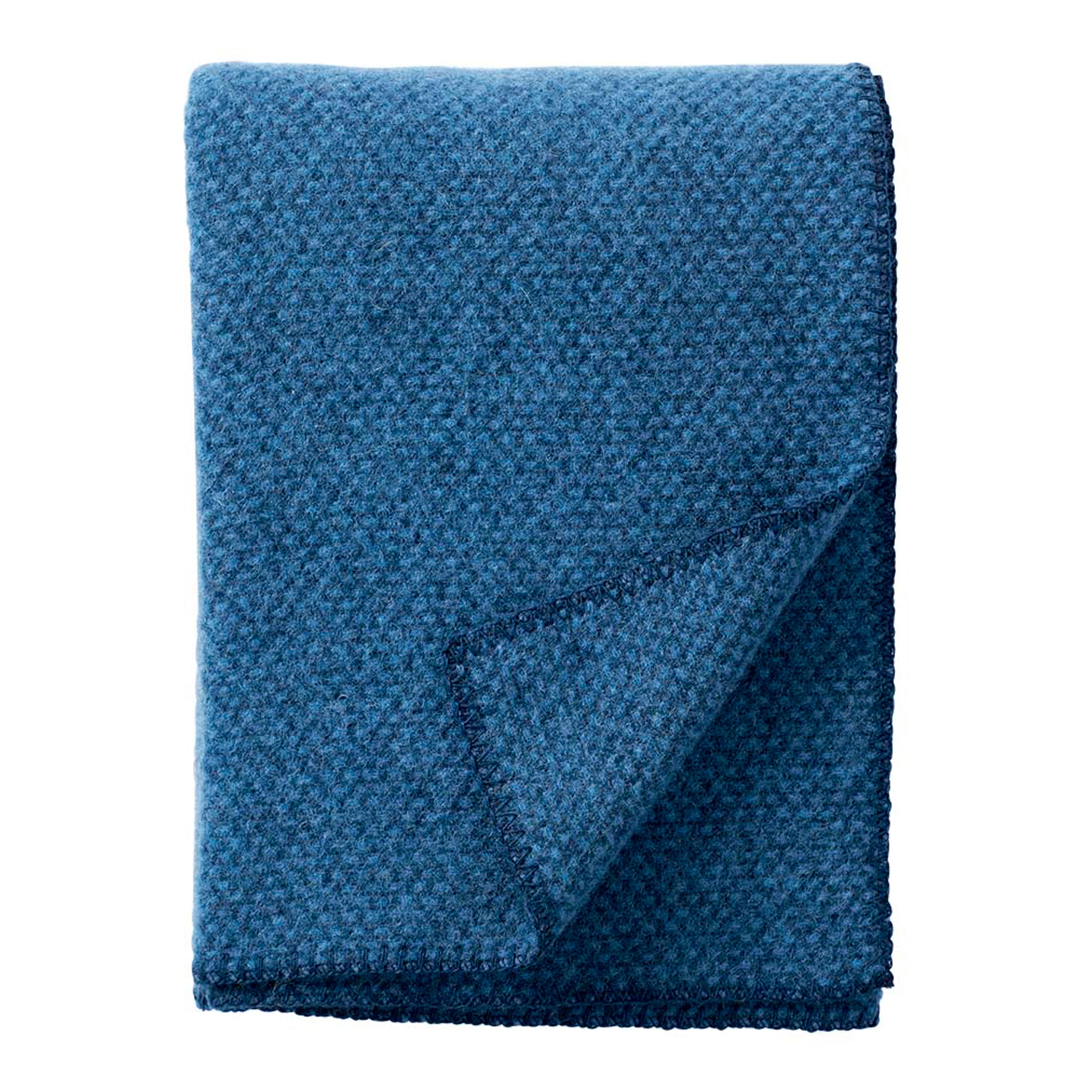 Domino Wolldecke Meeresblau
