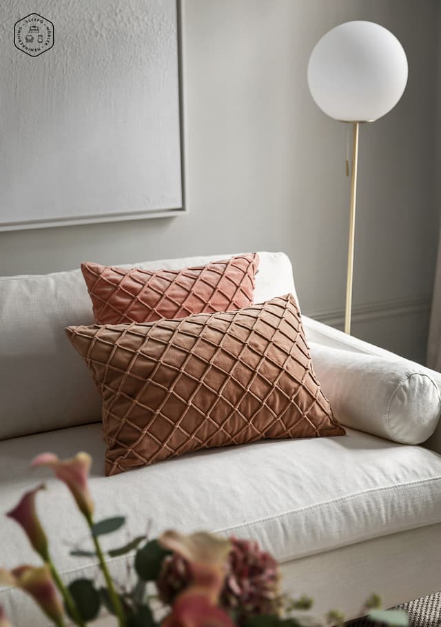 Deva Kissenbezug Samt Rose 50x50