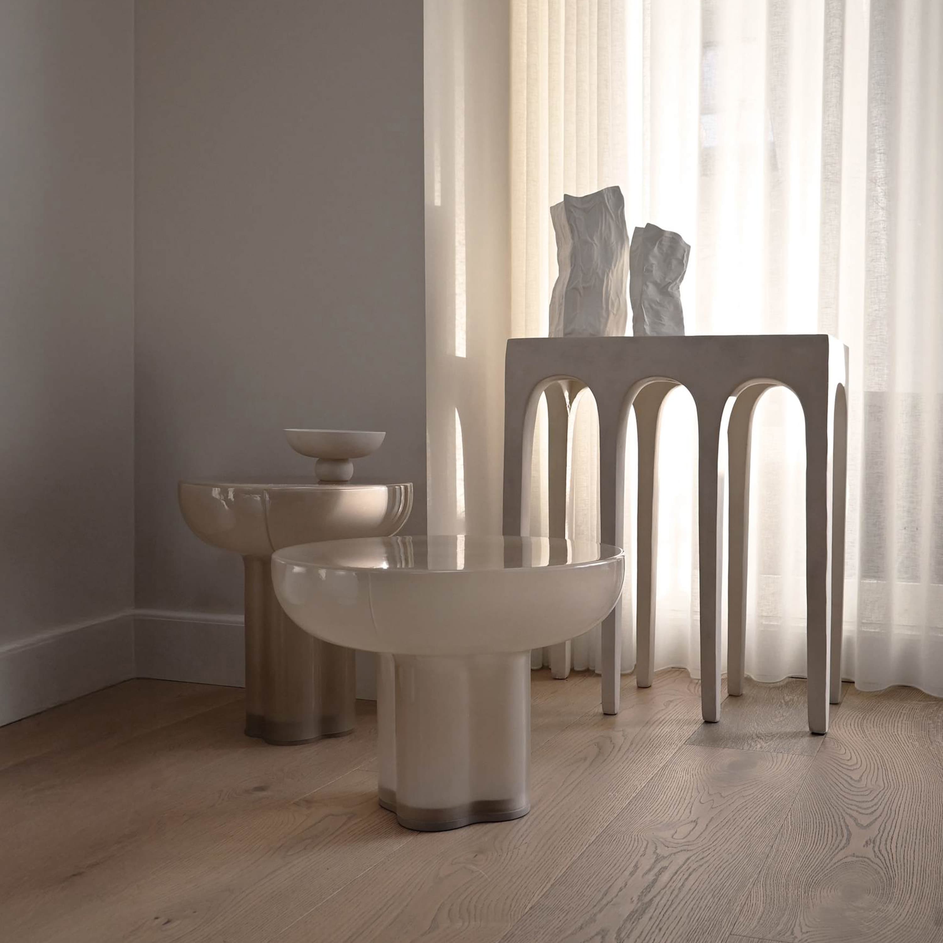 Bow Console Table Birch 70cm