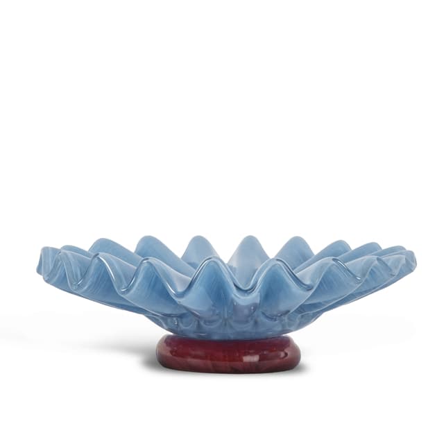 Lori Bowl Light Blue/Burgundy Ø18