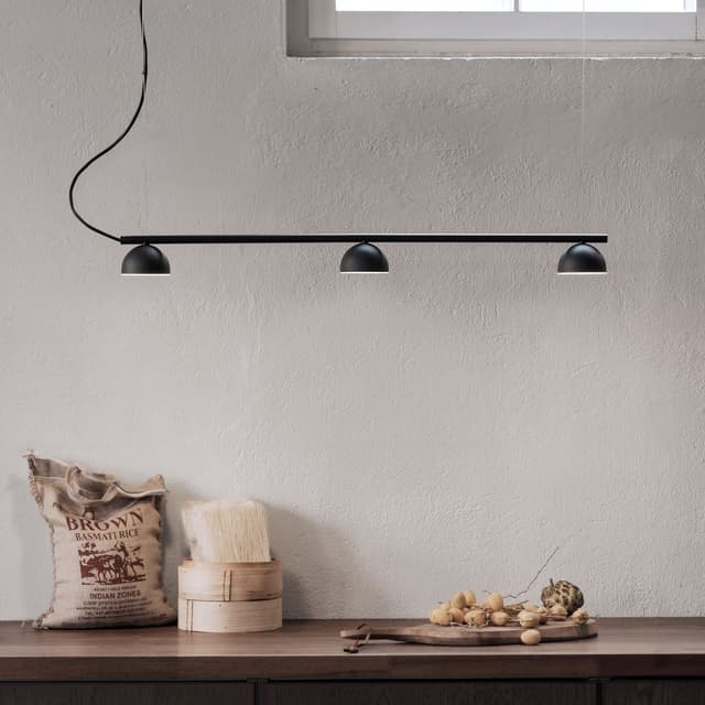 Blush Rail Rail 3 Ceiling Lamp Black Matte