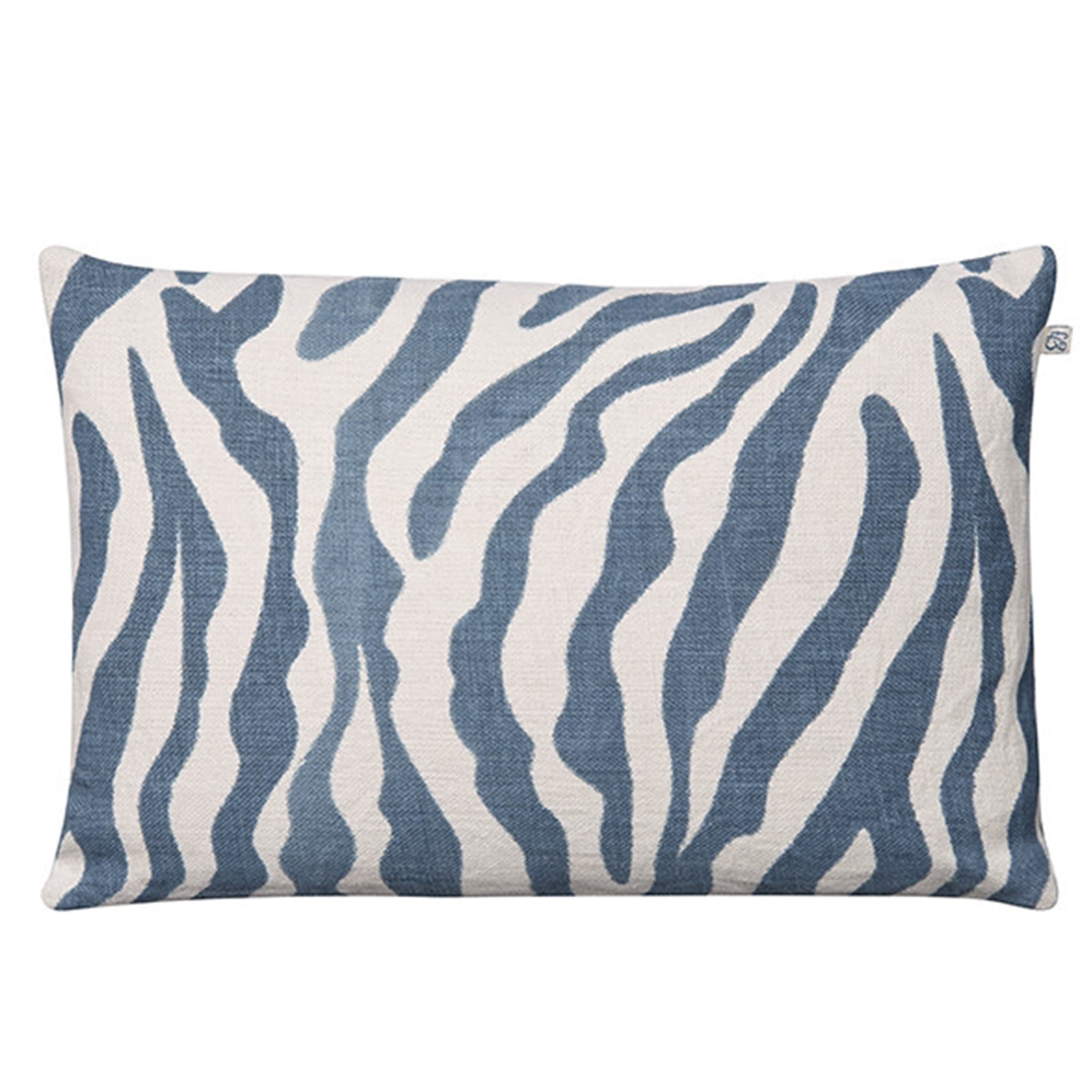 Zebra Linen Cushion Cover Heaven Blue 40x60