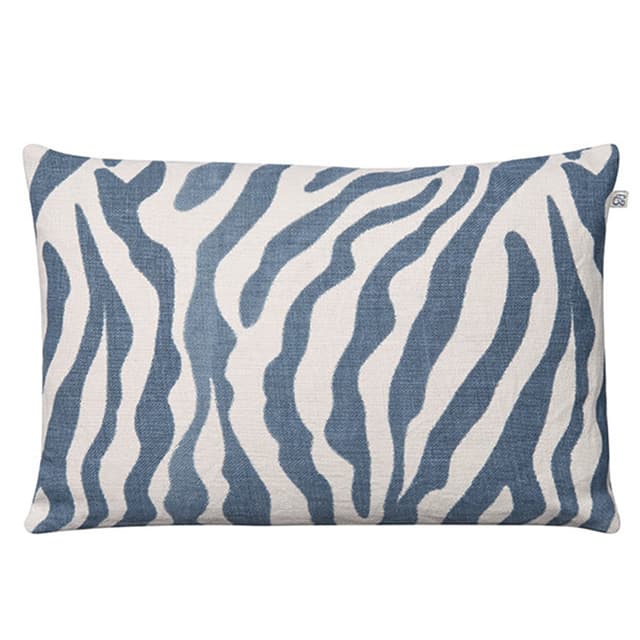Zebra Leinen Kissenbezug Himmelblau 40x60