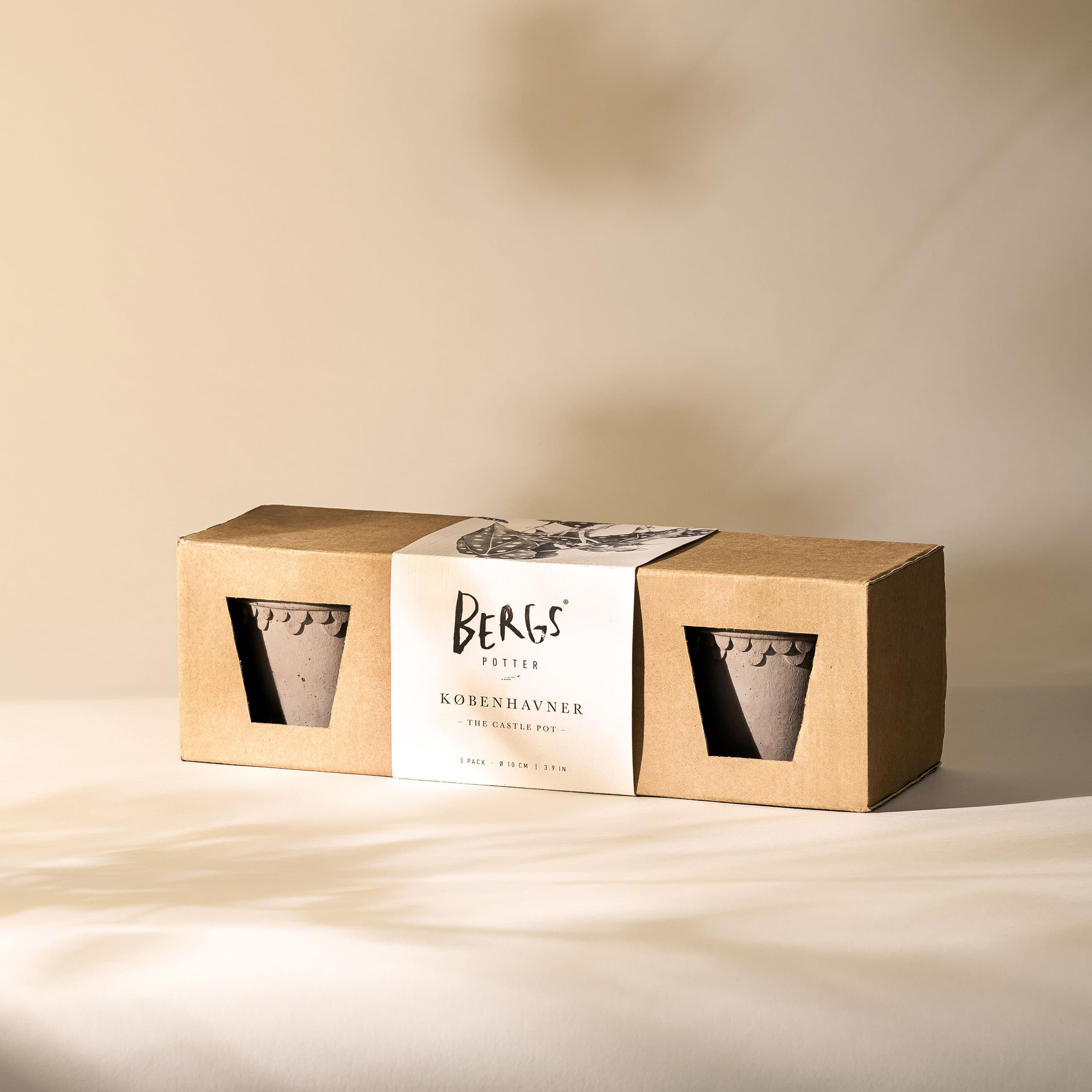 Københavner Raw Pot Raw Grey Terracotta Set of 3 Ø10