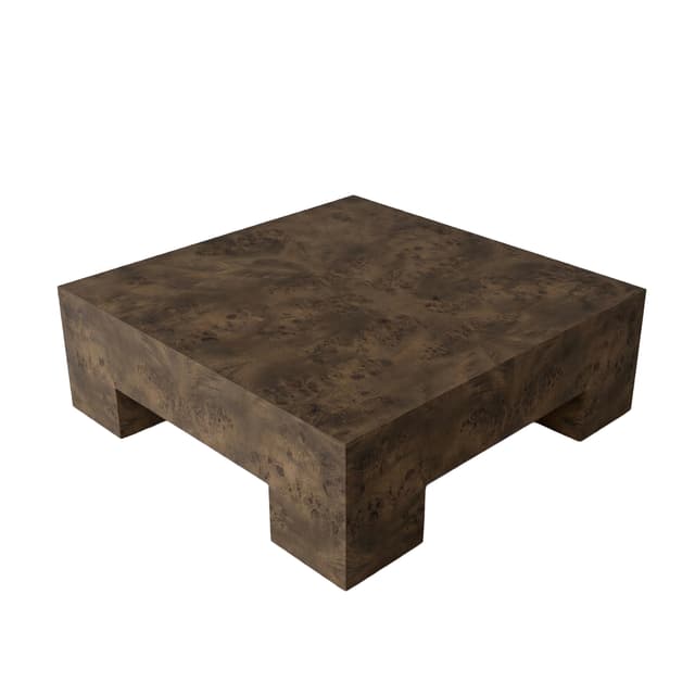Chunky Coffee Table Brown Stained Poplar 90x90