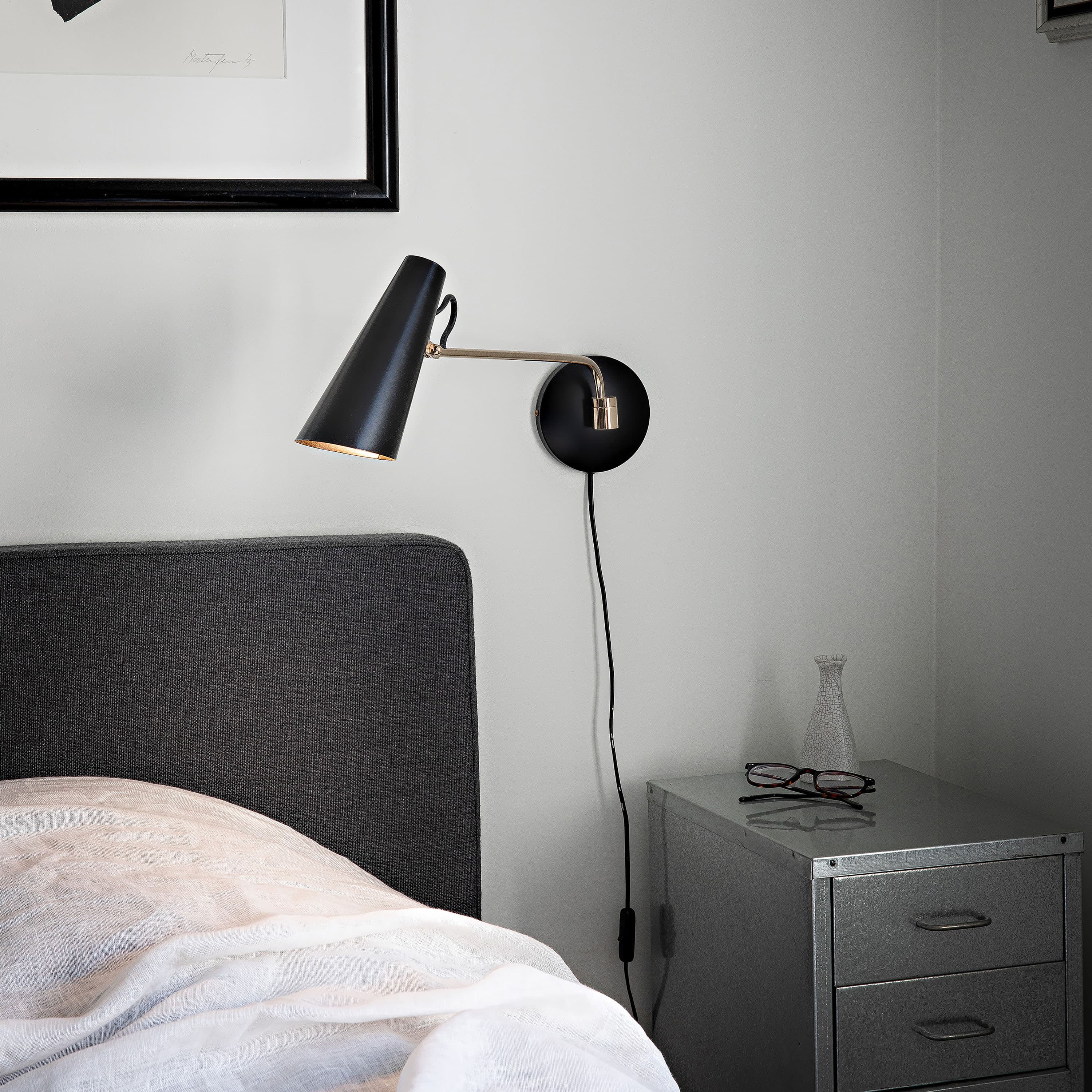 Birdy Swing Wall Lamp Black/Black