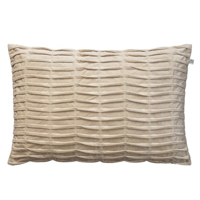 Rishi Kissenbezug Samt Beige 40x60