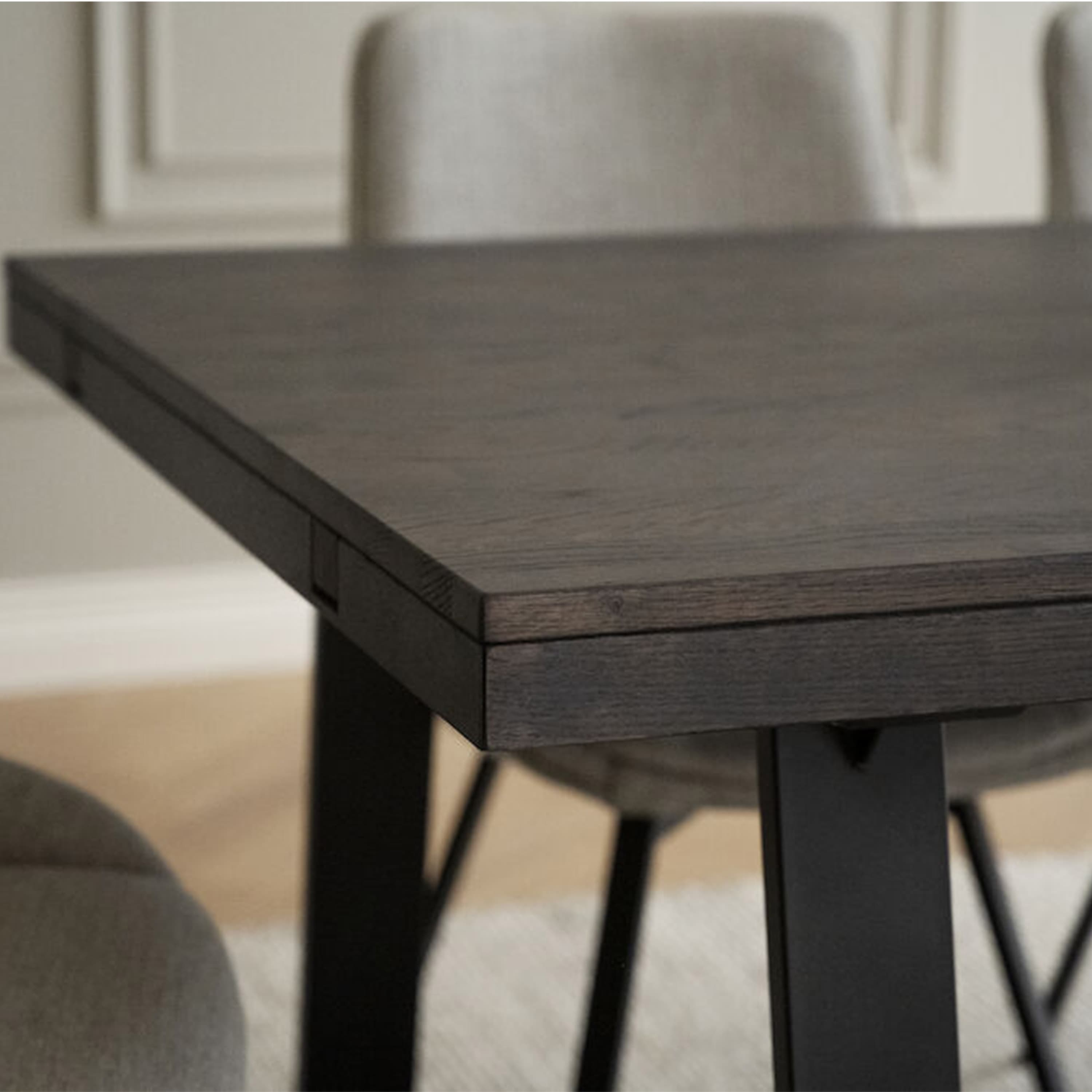 Brooklyn Dining Table U-leg Dark Brown Oak 220cm